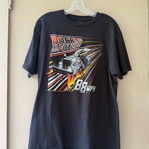 Back to the Future Black Graphic Tee